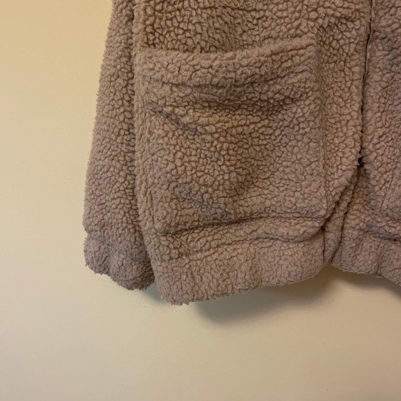 I Am Gia Pixie Faux Sherpa Jacket Medium M I. Am. Gia. Camel Tan Zip Teddy - Picture 6 of 8